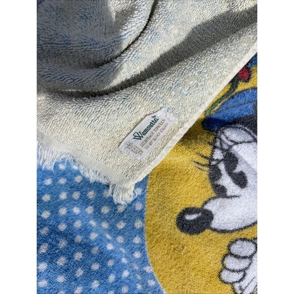 Mickey and Minnie Vintage Beach Terry Wamsutta Cloth Disney Towel 39" x 24" - Picture 5 of 5